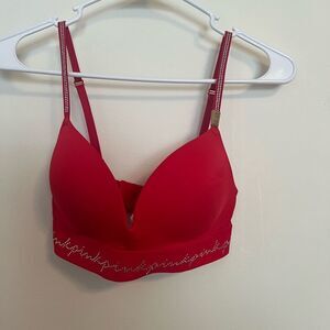 Victoria's Secret Red Lace Trim Push-Up Bra